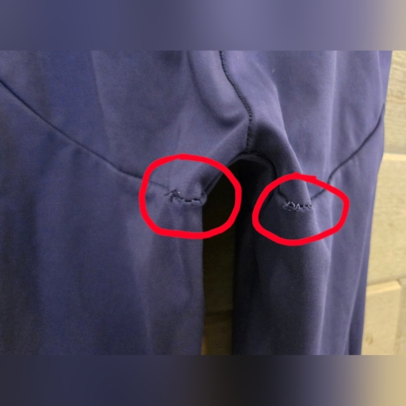 Gymshark Women's Asymmetrical Navy & Yellow Leggings - Picture 12 of 12